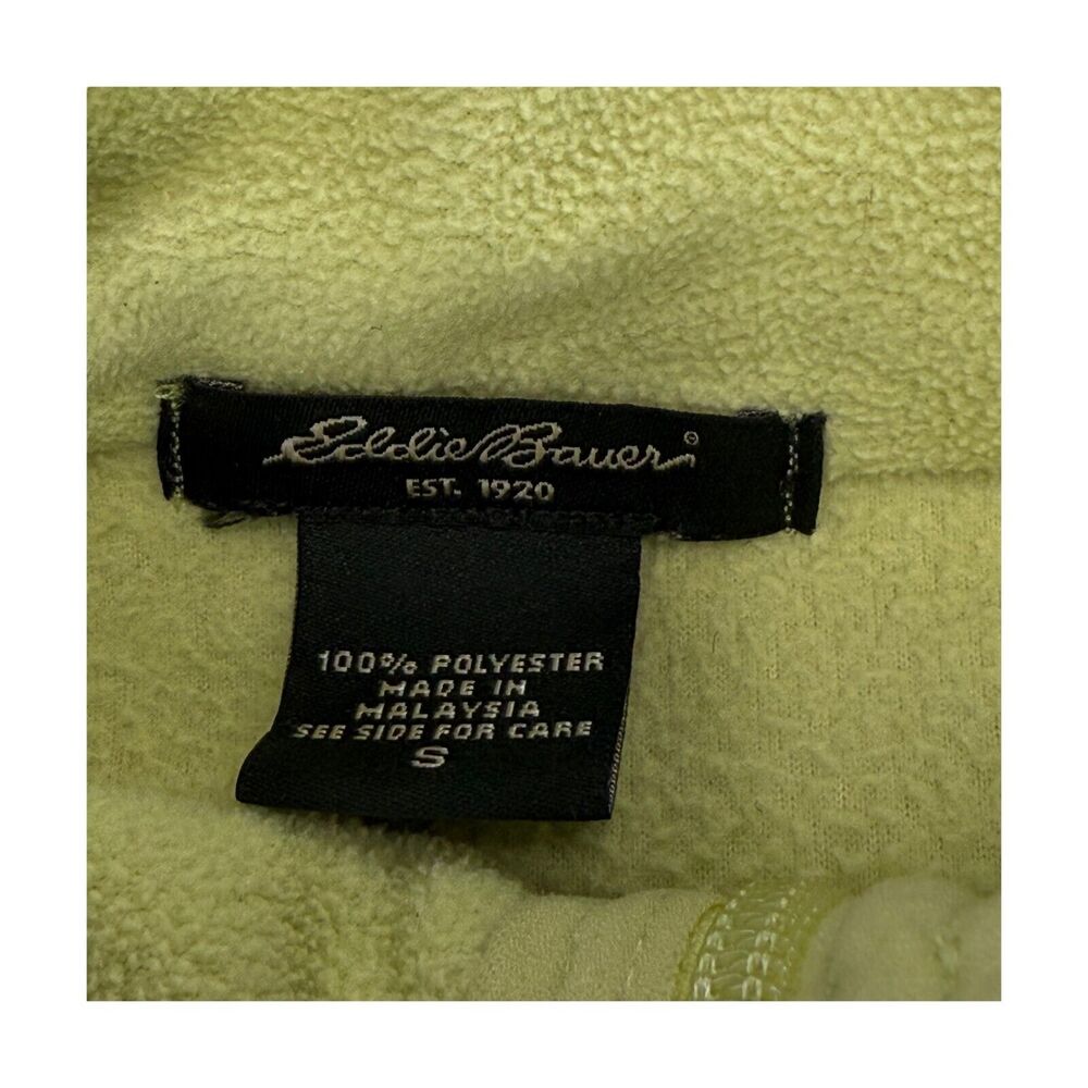 Eddie Bauer Sweatshirt Women's Small Yellow Quarter Zip Long Sleeve Pullover - Picture 7 of 7